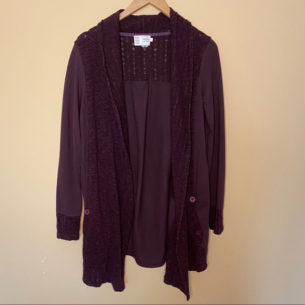 Anthropologie Saturday/Sunday Plum Cardigan